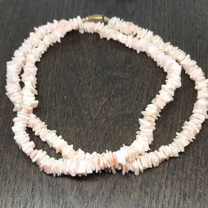 Vintage Jewelry - Jewelry Necklace Stringed Coral Pendant Vintage Jewelry - Jewelry Necklace Stringed Coral Pendant